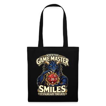 When the Game Master Smiles – D20 RPG - Stoffbeutel - Schwarz - Vorne
