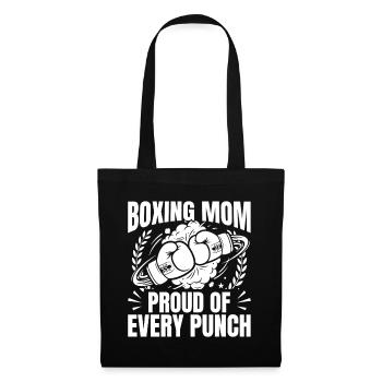 Boxing Mom Proud Punch Boxing Gloves - Stoffbeutel - Schwarz - Vorne