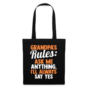 Grandfather Papaw Pop Gramps Granddad Grandpa - Stoffbeutel - Schwarz - Vorne