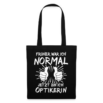 Optikerin Geschenk - Stoffbeutel - Schwarz - Vorne