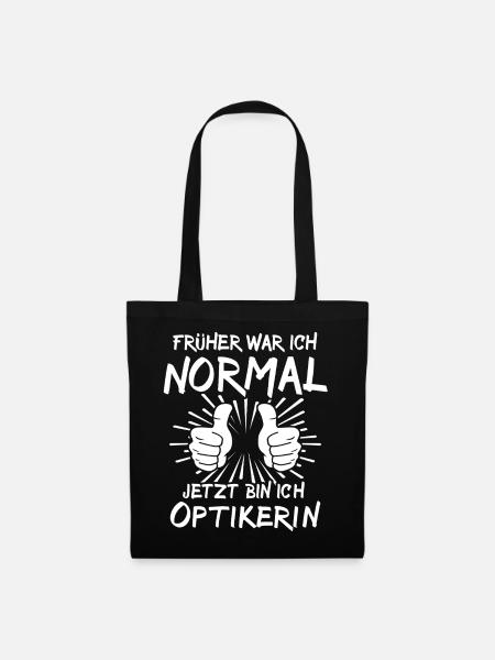 Optikerin Geschenk - Stoffbeutel - Schwarz