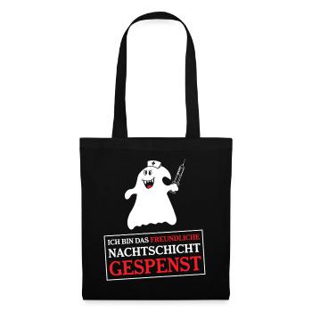 Krankenschwester Krankenpfleger - Stoffbeutel - Schwarz - Vorne