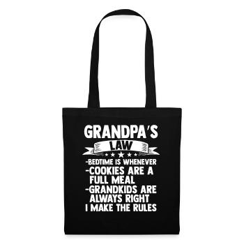 Grandfather Papaw Pop Gramps Granddad Grandpa - Stoffbeutel - Schwarz - Vorne