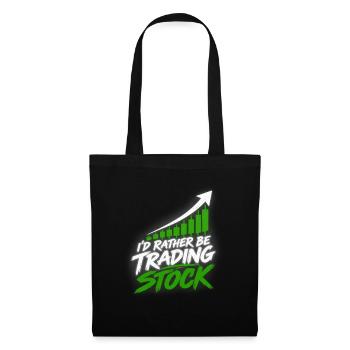 Investor Stock Market Day Trading Trader Broker - Stoffbeutel - Schwarz - Vorne