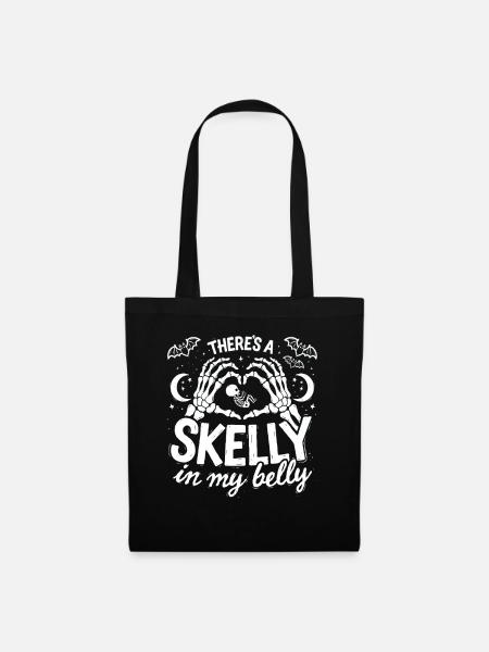 Skelettherz-Hände-Tee - Stoffbeutel - Schwarz