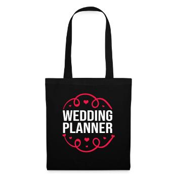Event Planer Hochzeit Hochzeitsplaner - Stoffbeutel - Schwarz - Vorne