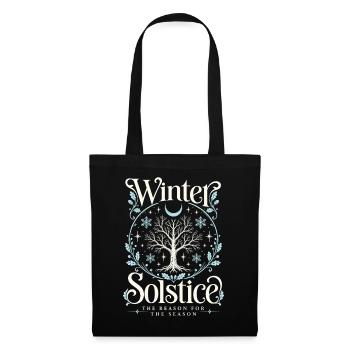 Wintersonnenwende Weihnachten - Stoffbeutel - Schwarz - Vorne