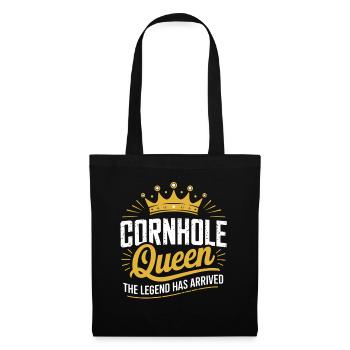 Cornhole Queen The Legend Has Arrived - Stoffbeutel - Schwarz - Vorne