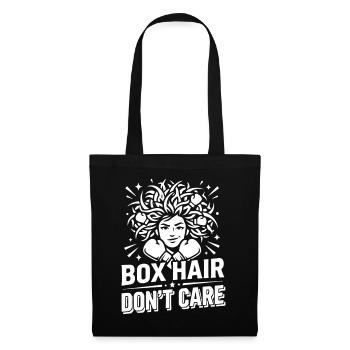 Box Hair Don´t Care Boxing Gloves - Stoffbeutel - Schwarz - Vorne