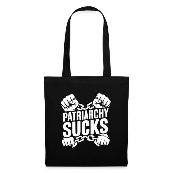 Patriarchy sucks Patriarchat bekämpfen Feminismus - Stoffbeutel - Schwarz - Vorne