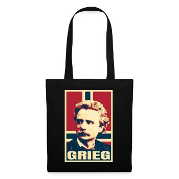 Edvard Grieg, norwegischer Komponist klassischer Musik - Stoffbeutel - Schwarz - Vorne