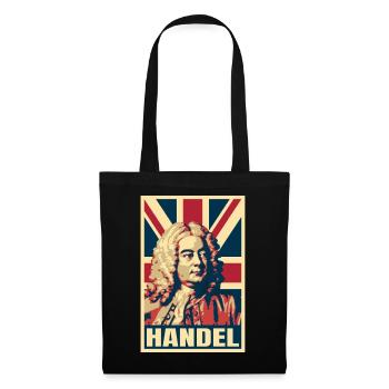 Georg Friedrich Händel, Barockkomponist, Musik - Stoffbeutel - Schwarz - Vorne