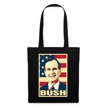 George H. W. Bush – Geschichte des amerikanischen Präsidenten - Stoffbeutel - Schwarz - Vorne