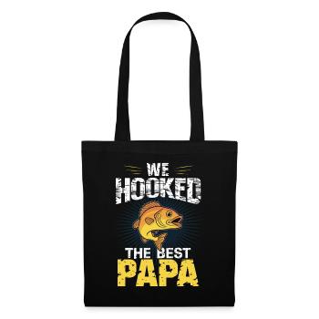 Wir haben das beste Papa Funny Angel-Design gehakt - Stoffbeutel - Schwarz - Vorne