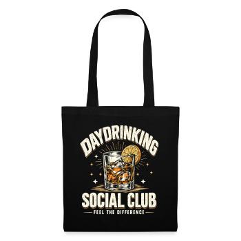 Daydrinking Social Club – Cocktail Retro - Stoffbeutel - Schwarz - Vorne