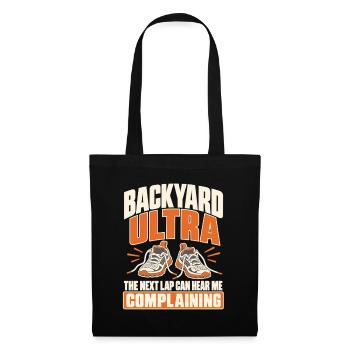 Backyard-ultra-läufer Ultralaufen Ausdauersportler - Stoffbeutel - Schwarz - Vorne