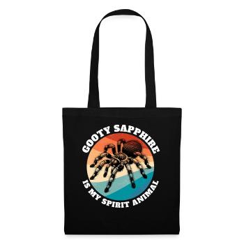 Gooty Saphir Tarantel Sprüche - Stoffbeutel - Schwarz - Vorne