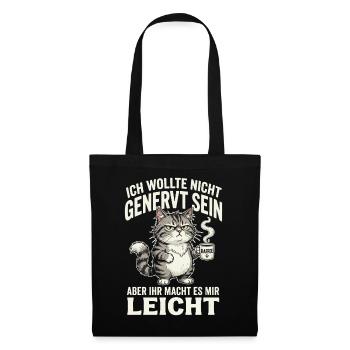 ICH WOLLTE NICHT GENERVT SEIN - Stoffbeutel - Schwarz - Vorne