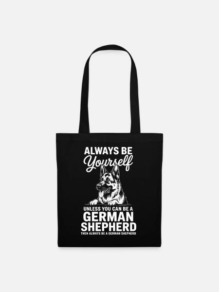 Deutscher Schäferhund Lustige Schäferhund Geschenk - Stoffbeutel - Schwarz