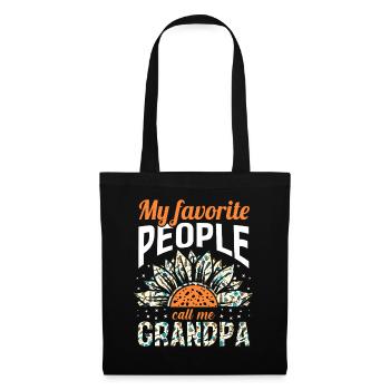 Grandfather Papaw Pop Gramps Granddad Grandpa - Stoffbeutel - Schwarz - Vorne