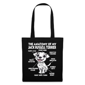 Jack Russell Terrier Hundebesitzer T Jack Russell  - Stoffbeutel - Schwarz - Vorne