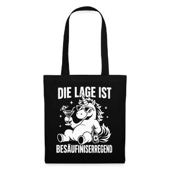 Die Lage ist besäufniserregend - Stoffbeutel - Schwarz - Vorne