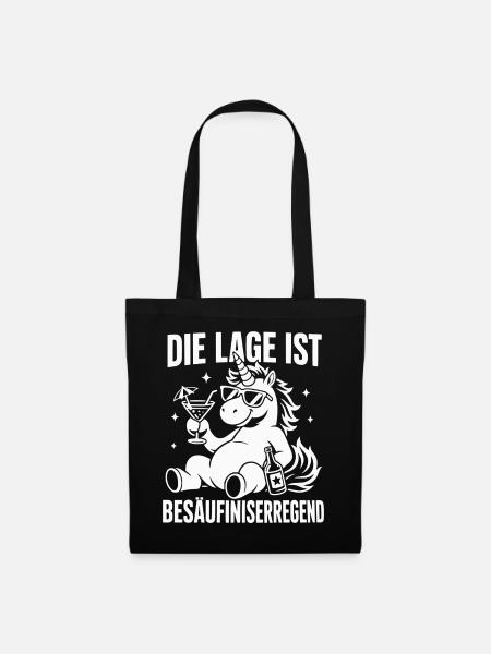 Die Lage ist besäufniserregend - Stoffbeutel - Schwarz