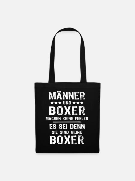 Männer Boxer Spruch – Keine Fehler - Stoffbeutel - Schwarz