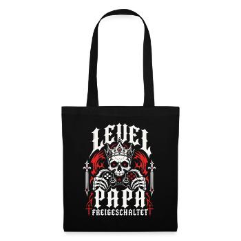Level Vater freigeschaltet - Stoffbeutel - Schwarz - Vorne
