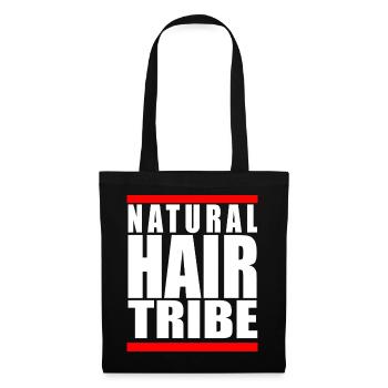 Natural Hair Tribe Afro Pride Squad Geschenk - Stoffbeutel - Schwarz - Vorne