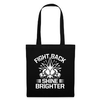 Fight Back Shine Brighter Boxing Gloves - Stoffbeutel - Schwarz - Vorne