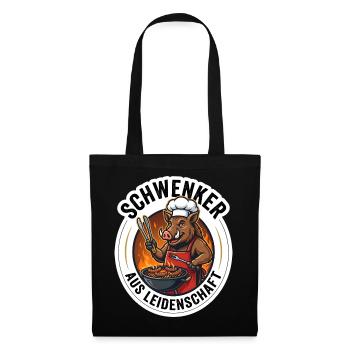 Schwenker Grillsport Wildschwein T-Shirt - Stoffbeutel - Schwarz - Vorne