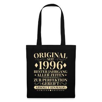 Original seit 1996 Jahrgang Absolut Einmalig - Stoffbeutel - Schwarz - Vorne