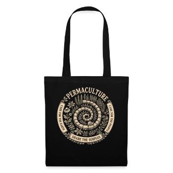Permakultur-Kräuterspirale - Stoffbeutel - Schwarz - Vorne