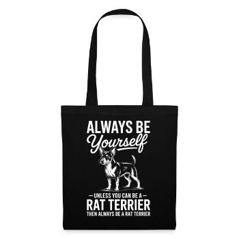 Rat Terrier Sprüche Lustiges Rat Terrier Geschenk  - Stoffbeutel - Schwarz - Vorne