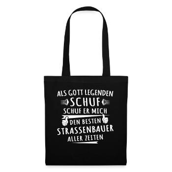 Strassenbauer - Stoffbeutel - Schwarz - Vorne