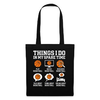 Freizeitroutinen im Basketball - Stoffbeutel - Schwarz - Vorne