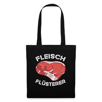Fleisch Flüsterer - Stoffbeutel - Schwarz - Vorne