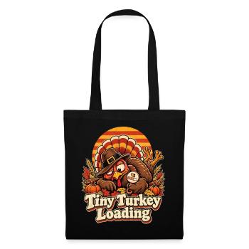 Tiny Turkey Loading Herbstwitz - Stoffbeutel - Schwarz - Vorne