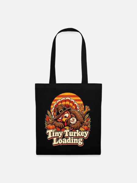 Tiny Turkey Loading Herbstwitz - Stoffbeutel - Schwarz