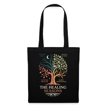 Das Baumdesign der Healing Seasons - Stoffbeutel - Schwarz - Vorne