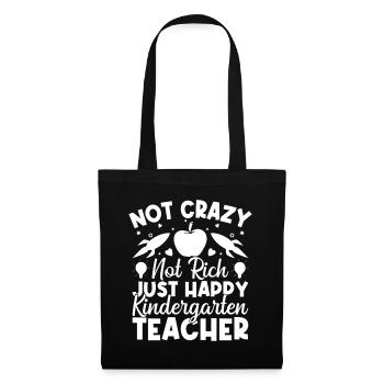 Preschool Teacher Not Rich Just Happy Daycare - Stoffbeutel - Schwarz - Vorne