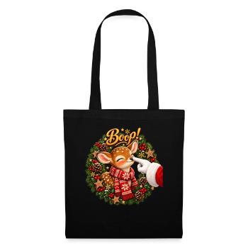 Boop! Cute Reindeer Christmas - Stoffbeutel - Schwarz - Vorne