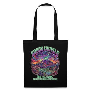 Mt. Fuji and UFO Ukiyo-e Psychedelic Trip  - Stoffbeutel - Schwarz - Vorne