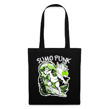 SUMO PUNK Light Green Cyberpunk Neo Ukiyo-E Japan - Stoffbeutel - Schwarz - Vorne