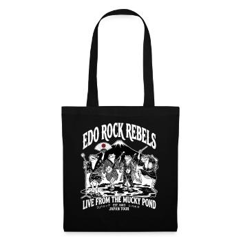 Japanese Frog Rockers Mt. Fuji Muddy Pond Tour Art - Stoffbeutel - Schwarz - Vorne