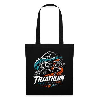 Triathlon - Stoffbeutel - Schwarz - Vorne