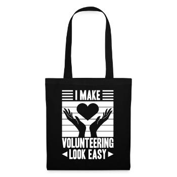 Social Worker Quote I Make Look Easy Social - Stoffbeutel - Schwarz - Vorne