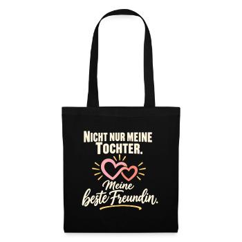 Mama Tochter Freundschaft Beste Freundin - Stoffbeutel - Schwarz - Vorne