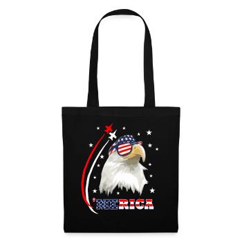 Merica Eagle - Stoffbeutel - Schwarz - Vorne
